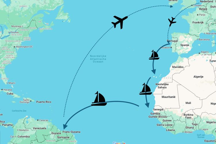 AR1-2024 zeilreis Portugal-Suriname