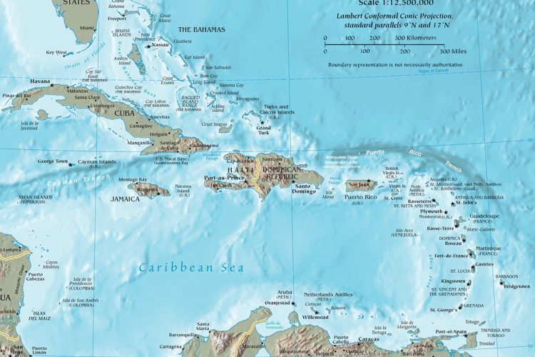 Kaart van de Cariben