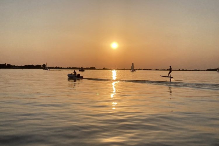 foto foilen met zonsondergang